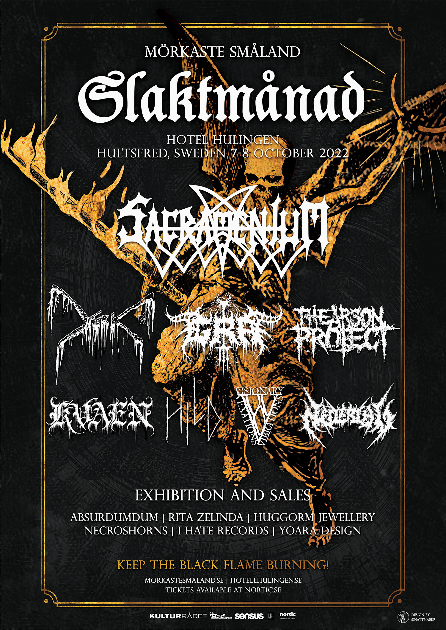 Poster with all participating bands in English
